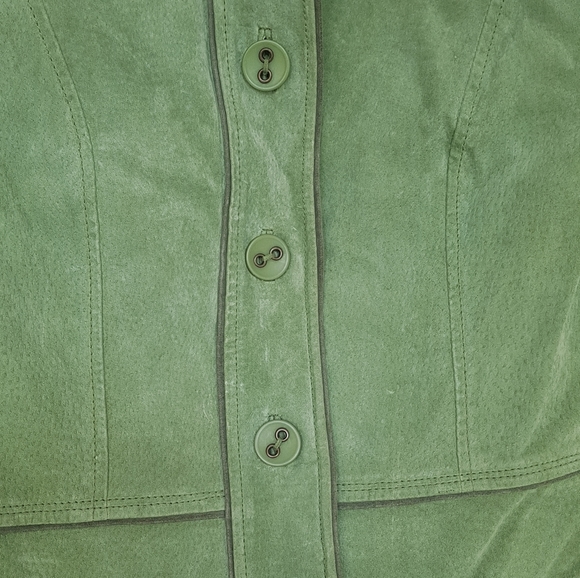 [LE CHÂTEAU] Green Suede Jacket - Picture 8 of 13